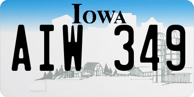 IA license plate AIW349