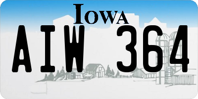 IA license plate AIW364