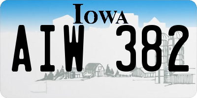 IA license plate AIW382