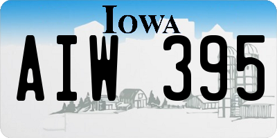 IA license plate AIW395