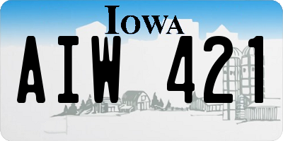 IA license plate AIW421