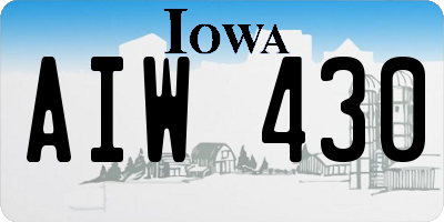 IA license plate AIW430