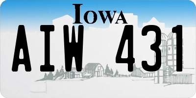 IA license plate AIW431