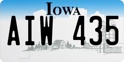 IA license plate AIW435