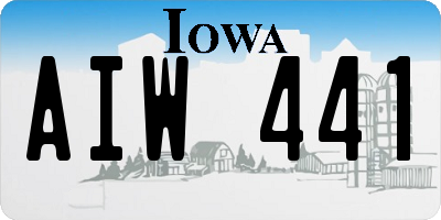IA license plate AIW441