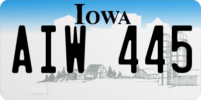 IA license plate AIW445