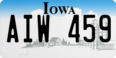 IA license plate AIW459