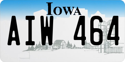 IA license plate AIW464