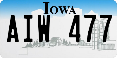 IA license plate AIW477