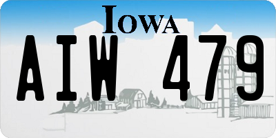 IA license plate AIW479