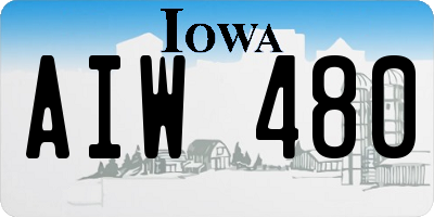 IA license plate AIW480