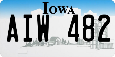 IA license plate AIW482