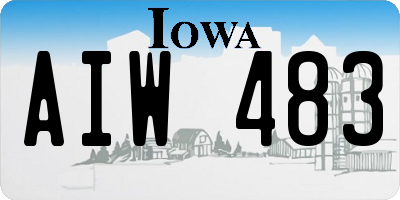 IA license plate AIW483