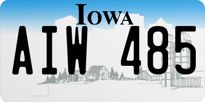 IA license plate AIW485
