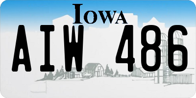 IA license plate AIW486