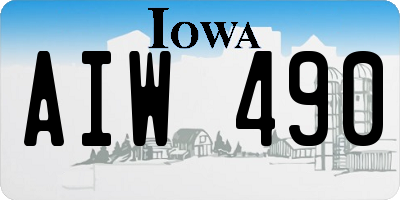 IA license plate AIW490