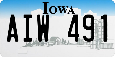 IA license plate AIW491