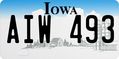 IA license plate AIW493