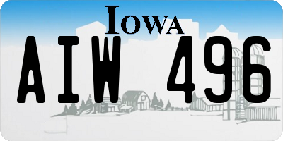 IA license plate AIW496