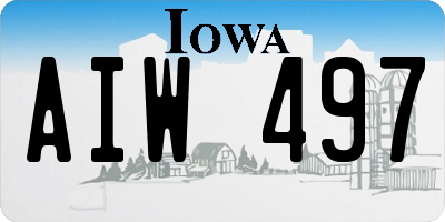 IA license plate AIW497