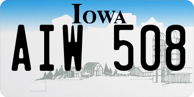 IA license plate AIW508