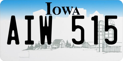 IA license plate AIW515