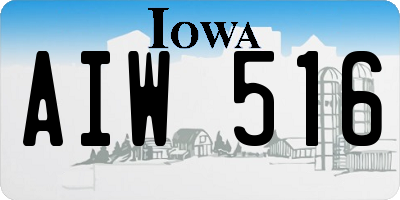 IA license plate AIW516