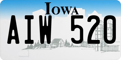 IA license plate AIW520