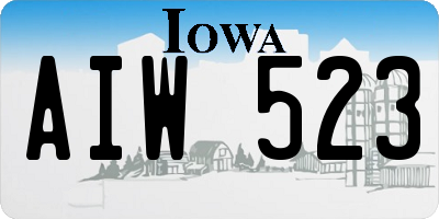 IA license plate AIW523
