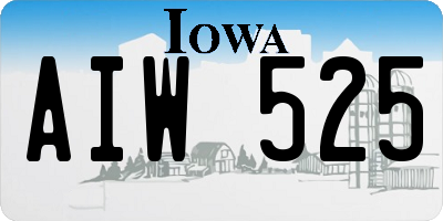 IA license plate AIW525