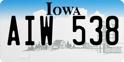 IA license plate AIW538