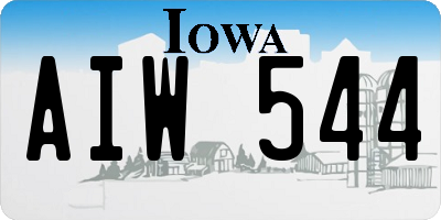 IA license plate AIW544