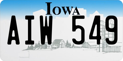 IA license plate AIW549