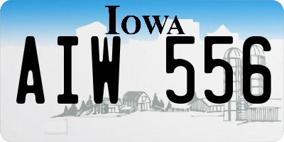 IA license plate AIW556