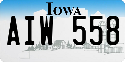 IA license plate AIW558