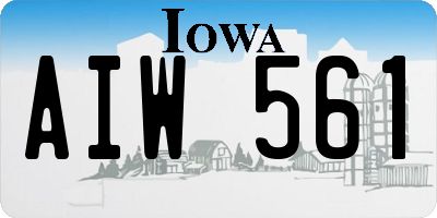 IA license plate AIW561