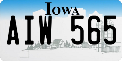 IA license plate AIW565