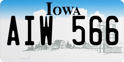 IA license plate AIW566