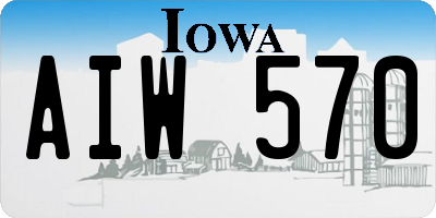 IA license plate AIW570