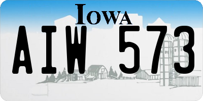 IA license plate AIW573