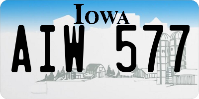 IA license plate AIW577