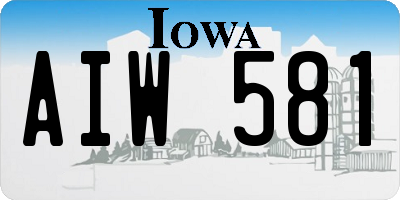 IA license plate AIW581
