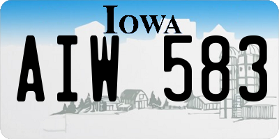 IA license plate AIW583