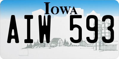 IA license plate AIW593