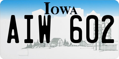 IA license plate AIW602