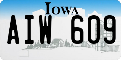 IA license plate AIW609