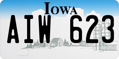 IA license plate AIW623