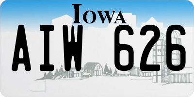 IA license plate AIW626