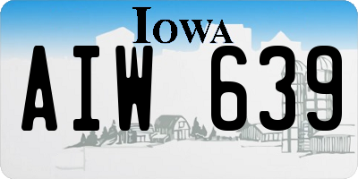 IA license plate AIW639