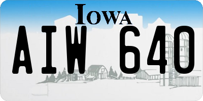 IA license plate AIW640